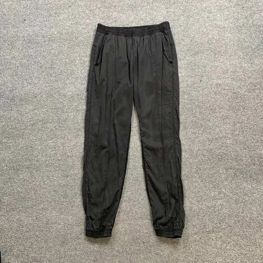 Lululemon Joggers Womens 8 Faded Black Mat To Street Elastic Waist Sweat Pants
